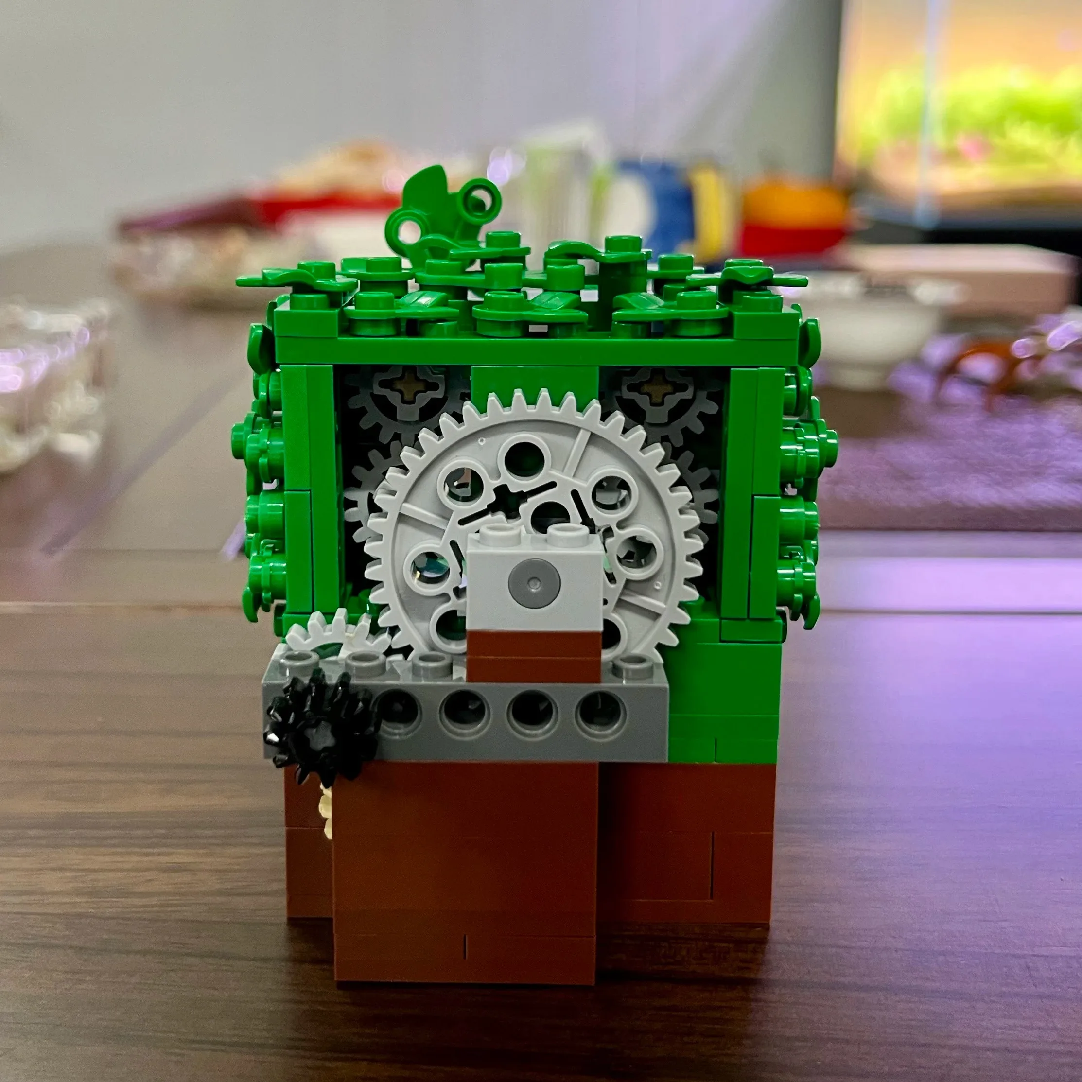 Puzzle Vanishing Man MOC Model z Napędem Ręcznym - Interaktywna Dekoracja na Biurko i Prezent