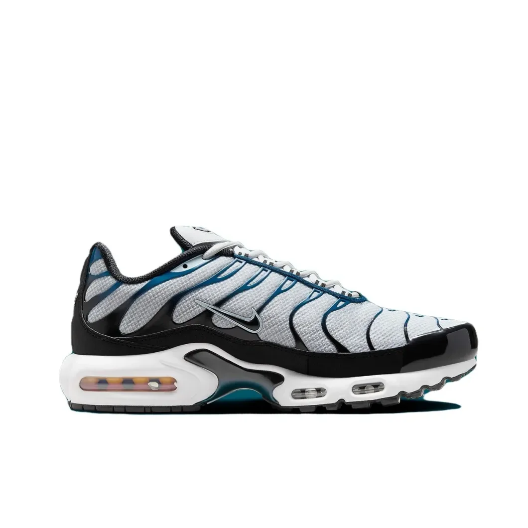 Nike Black Gray colorway Air Max Plus TN Men's Retro Low Top Casual Running Shoes Comfortable Shock Absorption Sneakers