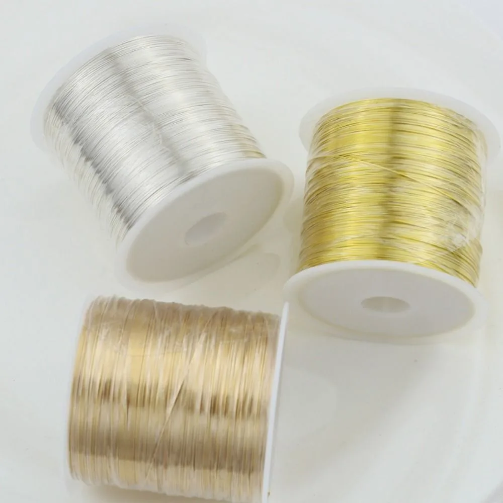 Jewelry Findings 0.3/04mm Alloy Copper Wire 100m Resistant Beading Wire Flexible DIY Jewelry Making Craft Wire Bracelet Making