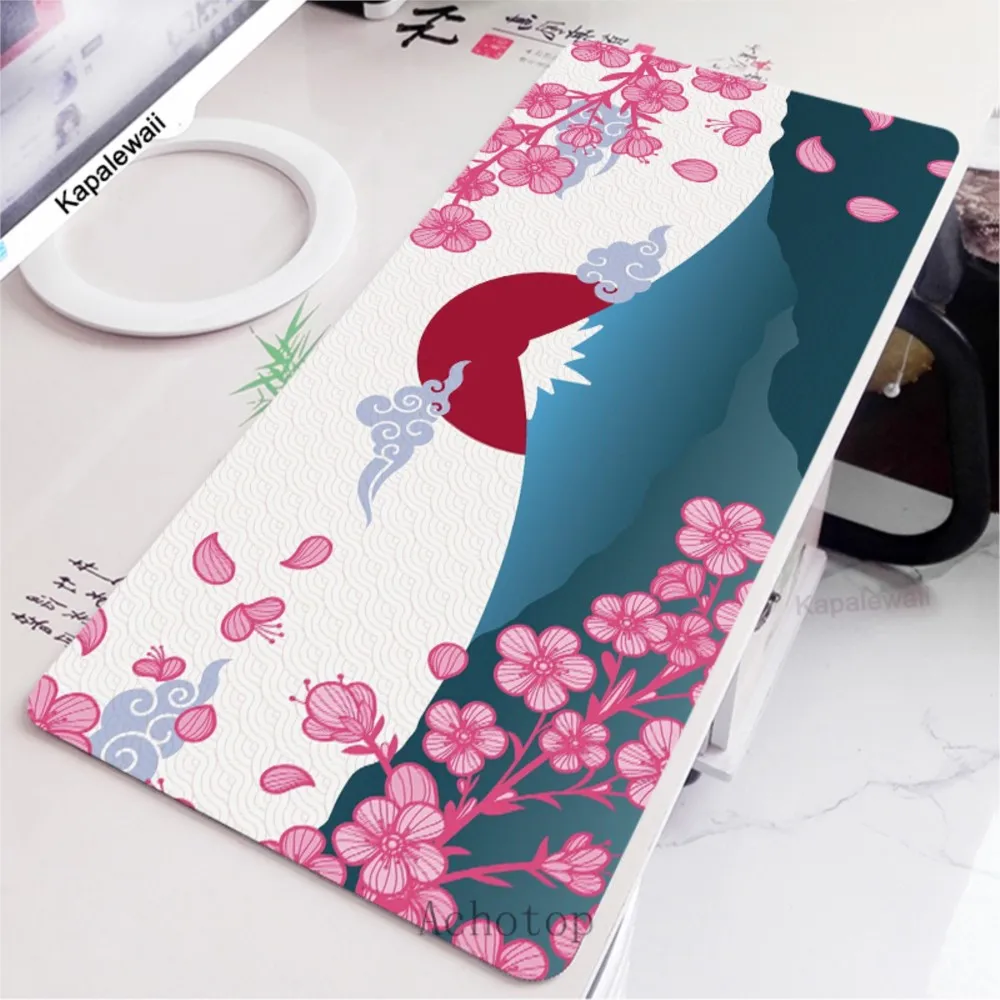 Imagem -03 - Inari Torii Mouse Pad Grande Mousepad Rosa para Jogos de Computador Tapete para Laptop Almofadas de Teclado Mesa Xxl 900x400 mm