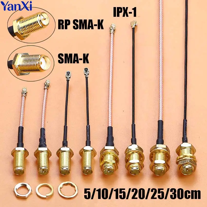 SMA To IPX-1 RF WiFi Antenna Extension Cable RP SMA Female To IPX RF178 1.13 Wire Sockets Jack Connector Adapter For Router GPS