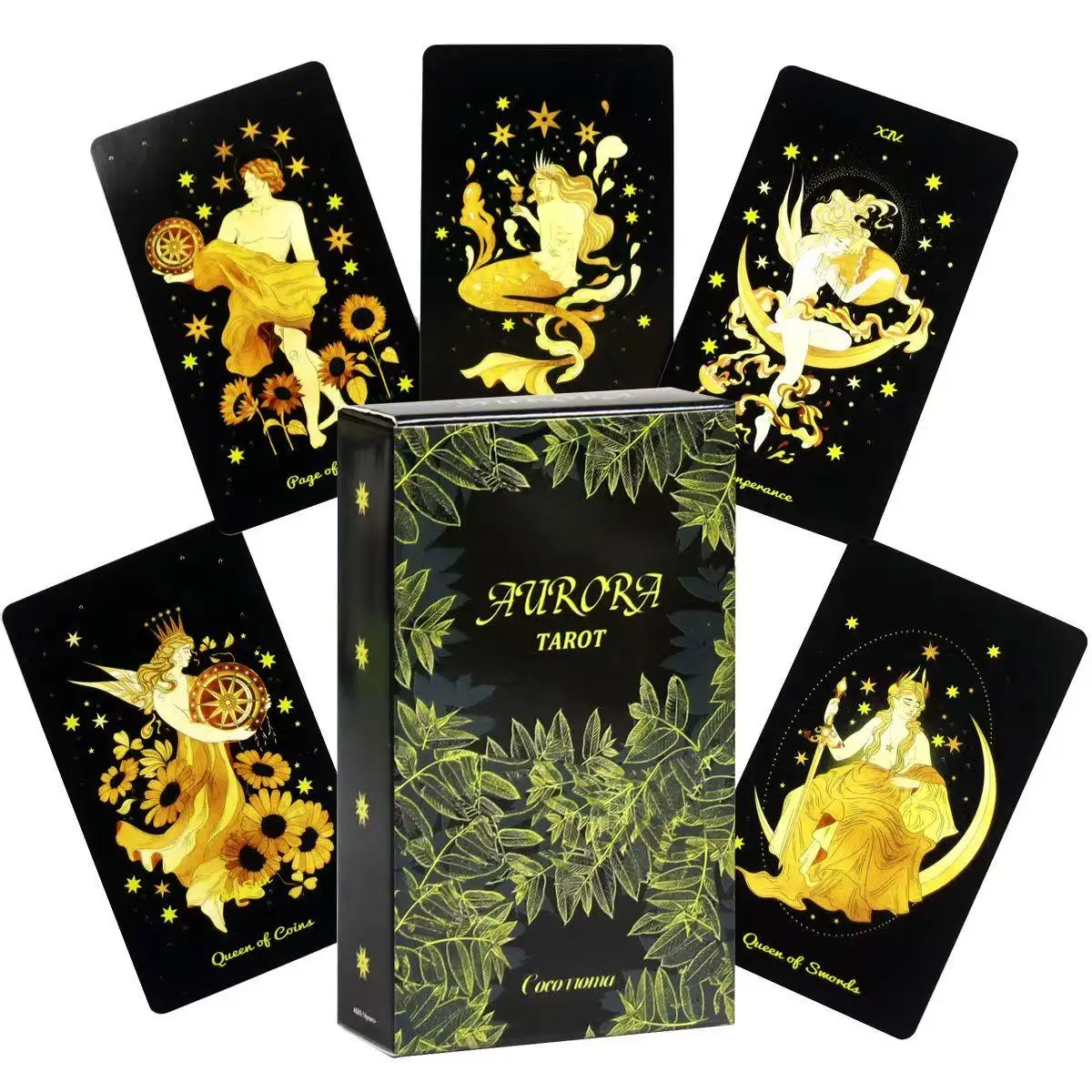 Aurora Tarot Let Stars Guide Journey As You Explore The Traditions of A Marseille Tarot Deck 78 Pcs Tarot Cards 10.3*6cm