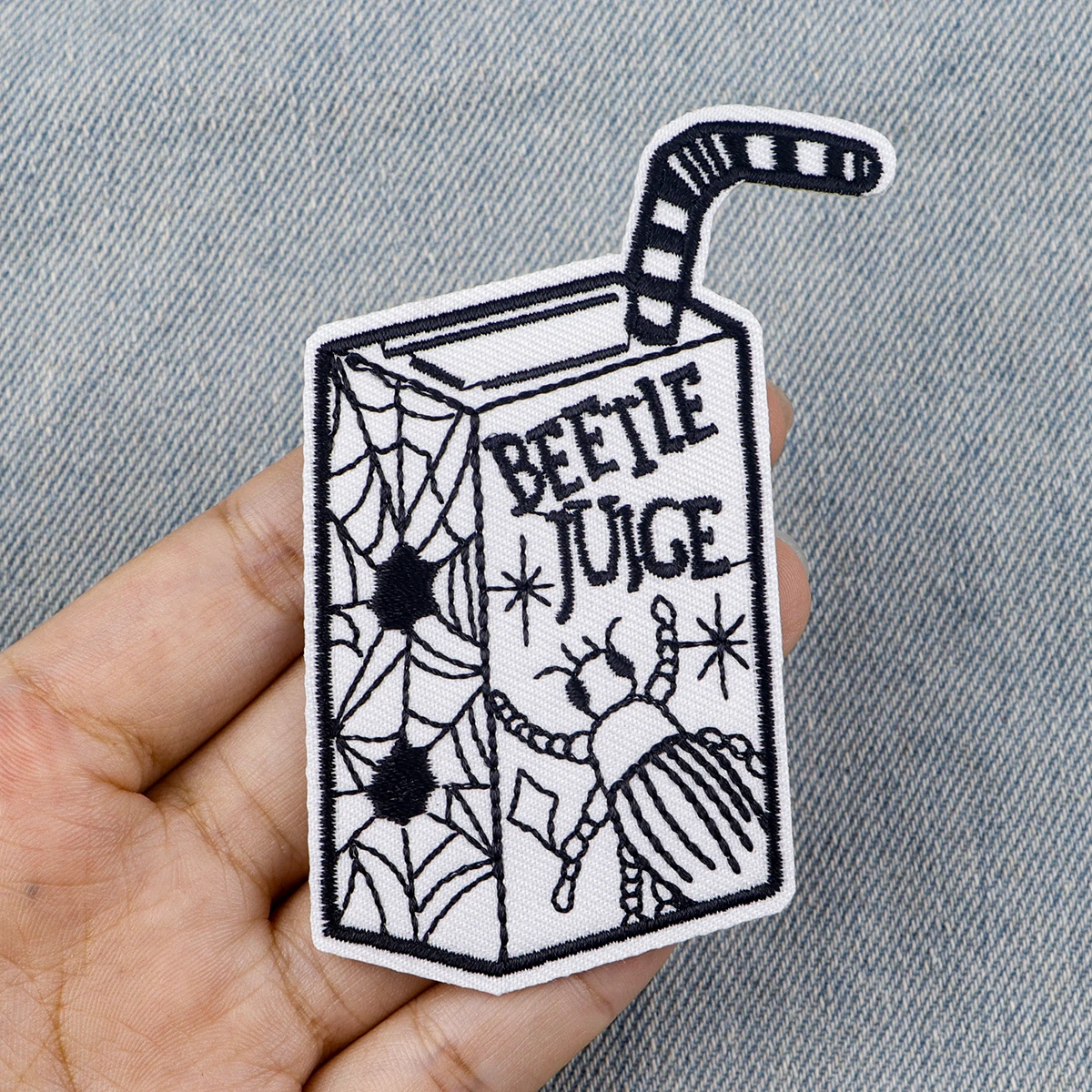 Juice Movies Patch Iron On Patches For Clothing Stickers Embroidered Patches On Jackets DIY Clothes Stripes For Childrens