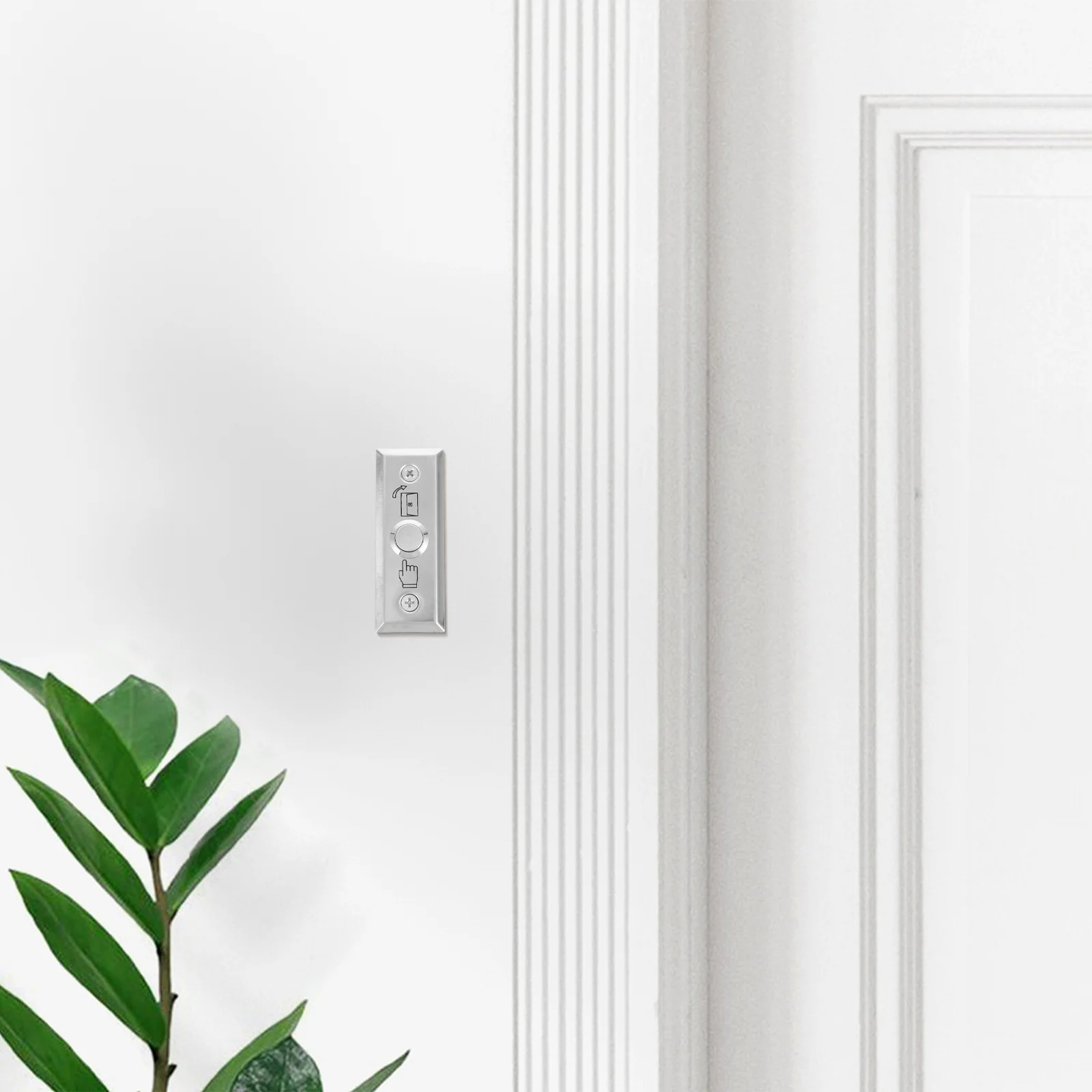 

1 Set Stainless Steel Door Access Switch Panel Outdoor Doorbell Cover Replacement Wall Plate For Door Entry Push To Exit Button