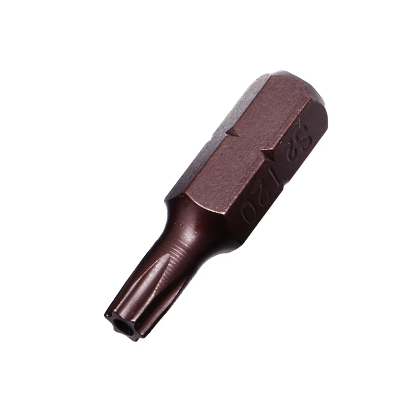 12Pcs T20 1/4" Hex Shank Magnetic Torx Security Screwdriver Bits With Hole 25mm Screwdriver Bits Drill Screwdriver Bits Long