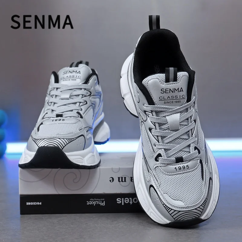 

SENMA Мужская дышащая повседневная обувь Спортивная обувь на толстой подошве Мужские легкие удобные кроссовки на мягкой подошве Мужские кроссовки большого размера