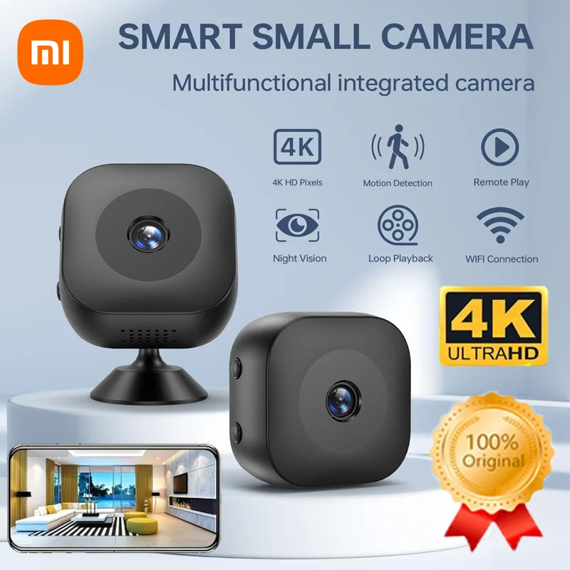 Xiaomi 4K Mini Camera WiFi IP/AP Remote Monitoring Portable Mobile Detection Camcorder Smart Home Surveillance Security Camera