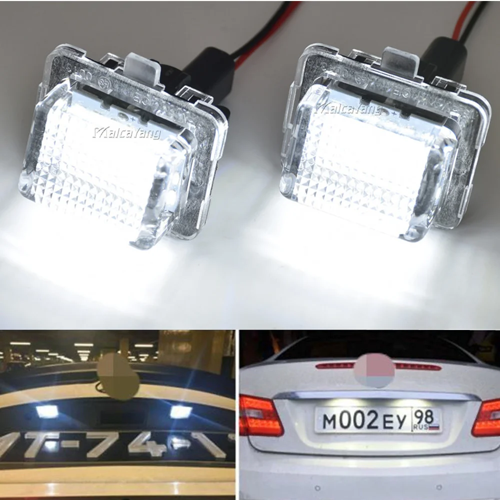 Modern LED License Plate lights bulb White No Hyper Flash 12V For Mercedes-Benz W204 W204 5D W212 W216 W221 CanBus No Error