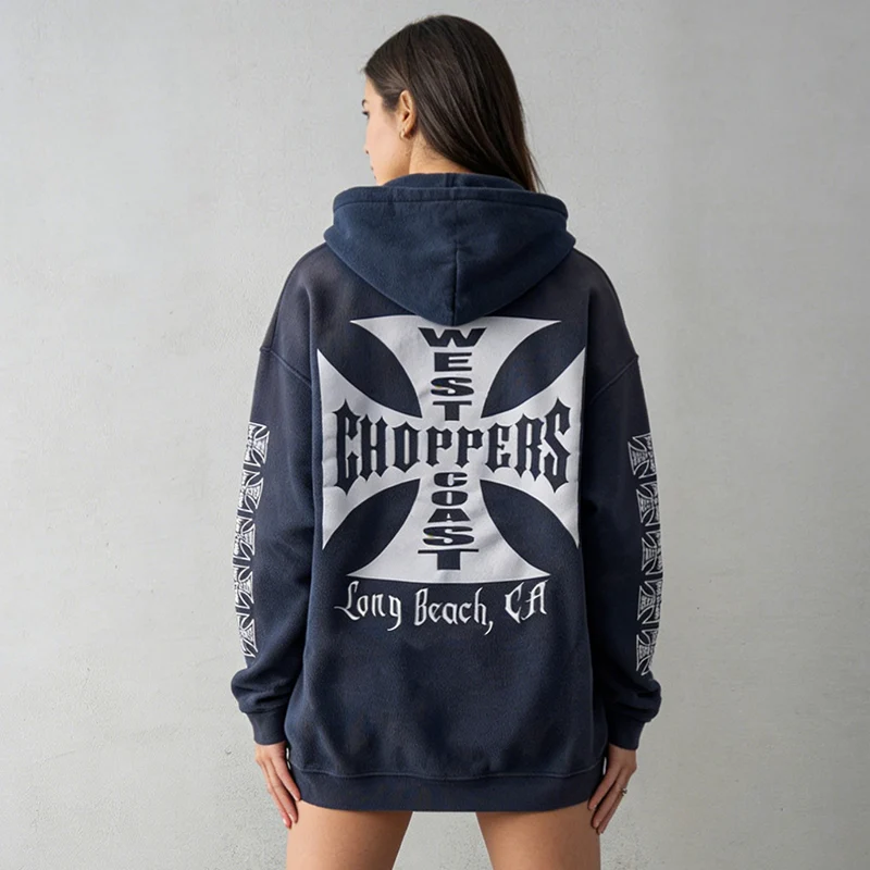 Europese Amerikaanse Straat Creatieve Print Mode Hip Hop Punk Losse Trui Y2K Herfst Winter Vrouwen Lange Mouwen Harajuku Hoodie
