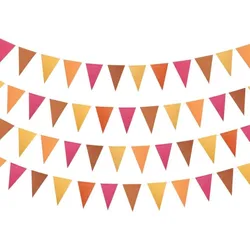 Fall Banner Decor Autumn Wedding Birthday Party Thanksgiving Day Triangle Flag Pennant Garlands Home Garden Bunting Decorations