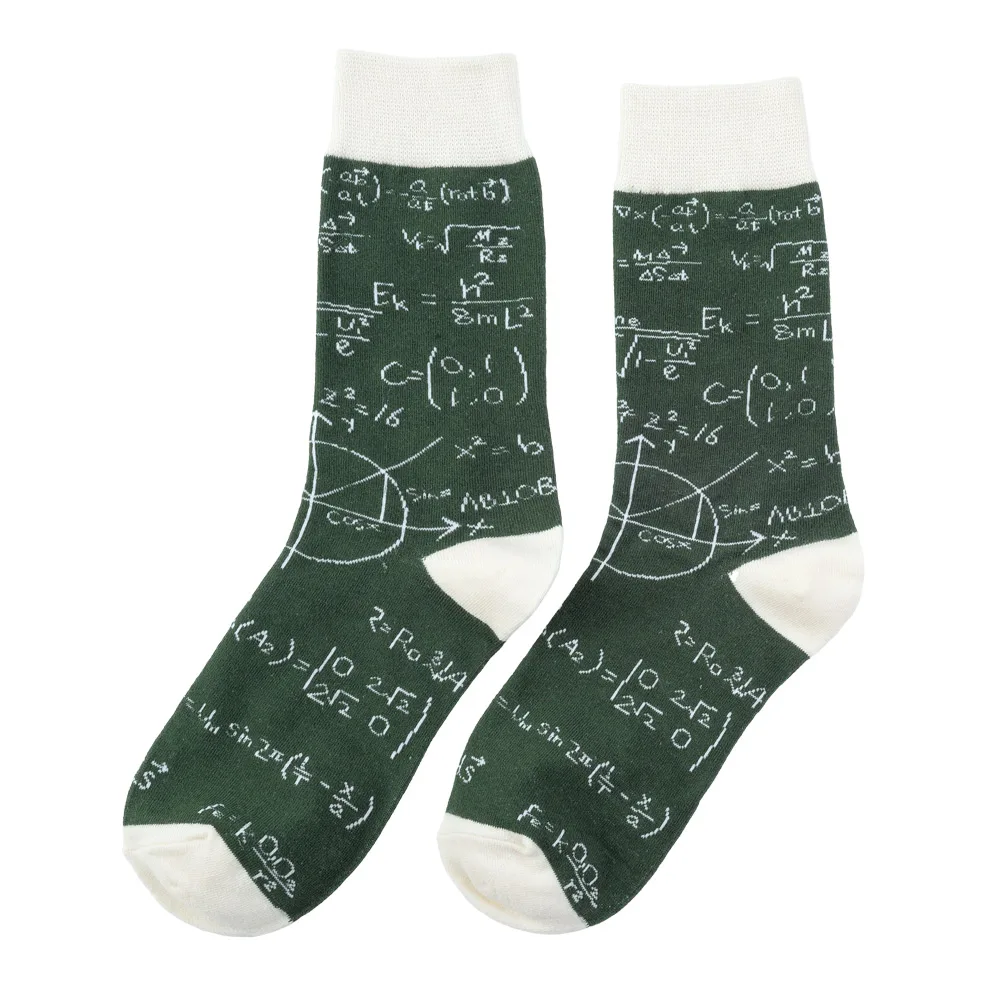 Frauen Socken Baumwolle Lustige Nette Cartoon Funktion Formel Tafel Milch Karton Platz Grafiken Japanischen Harajuku Skateboard Soc