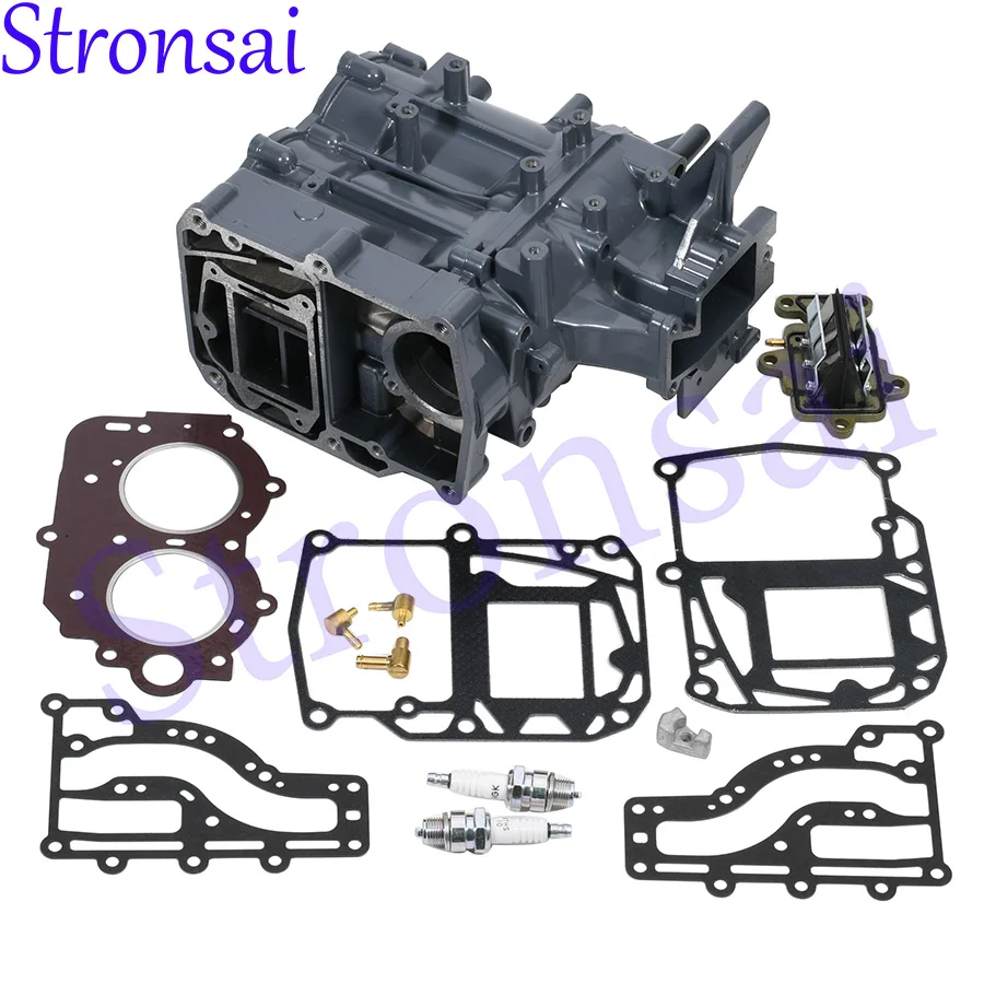 

6B4-15100-00-1S Картер в сборе для подвесного мотора Yamaha 2T 9,9 л.с., 15 л.с., новая модель 15D 9,9D, серия Enduro 6B4-15100