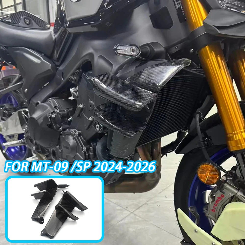 

For YAMAHA MT-09/SP Carbon Fiber Side Wing Side spoiler FRONTAL SPOILERS MT09 2024 2025 2026 Front spoiler Lower spoiler flank