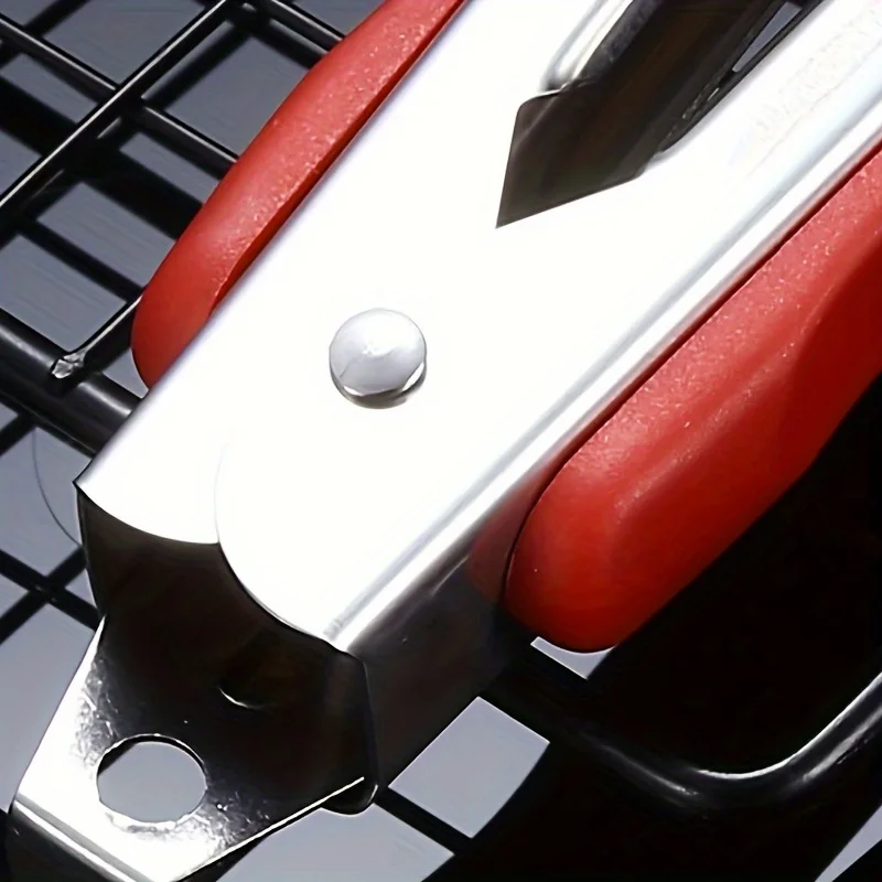 304 Stainless Steel Kitchen Cooking Tongs, Sturdy Grilling Barbeque Brushed Locking Food Tongs With Ergonomic Grip,
