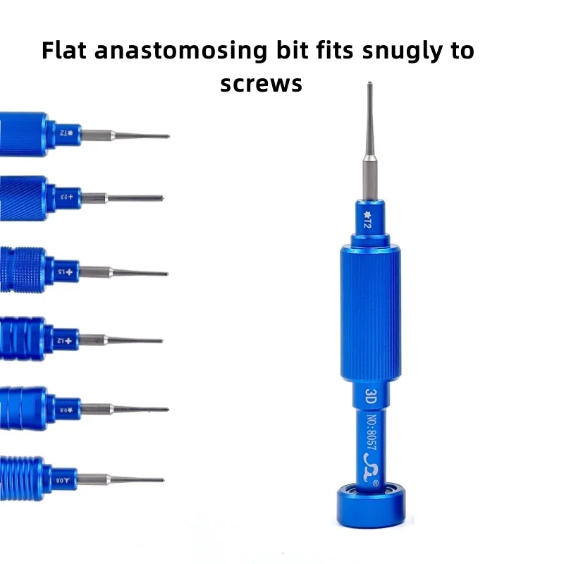

3D High-Precision Screwdriver Set Repait Tool For Samsung iPhone Repair Anti-Rust Anti-Slip Screwdriver 0.6/0.8/1.2/1.5/2.5/T2