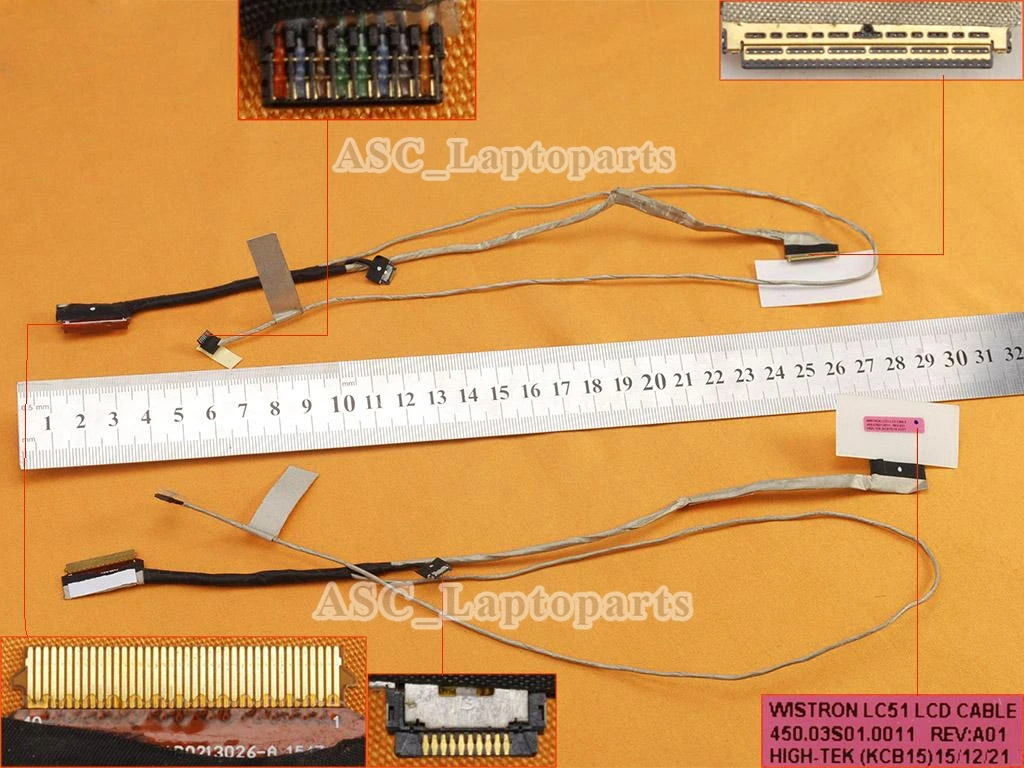 New LCD LED Screen Video Cable For Lenovo Yoga 500-15IBD 500-15IHW Flex 3-1580 Flex3 1570 1580 ideapad 500-15isk 450.03S01.0011