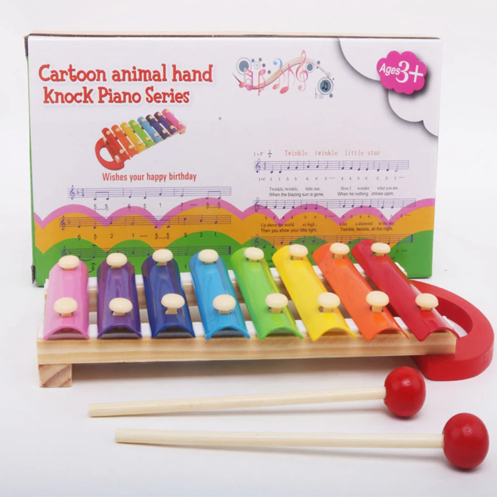 

Hand-held Eight-tone Piano Kids Toys Musical Instrument Knock The Wooden Child Baby