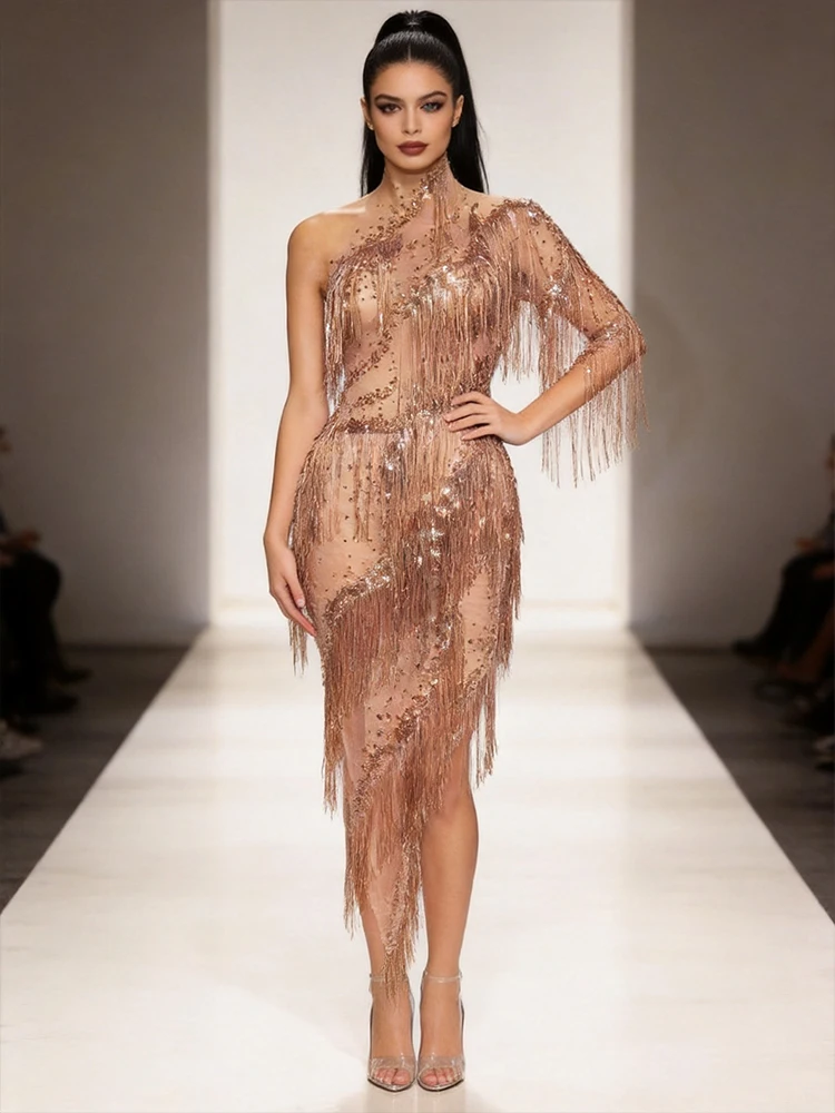 luxurious-women-one-sleeve-one-shoulder-shining-sequins-tassels-bodycon-dress-bar-singer-nightclub-party-celebrate-stage-wear
