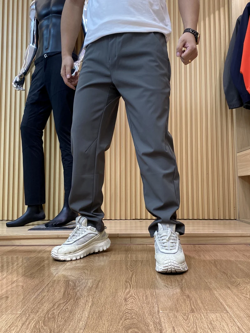 

Soft Camere Lined Windproof Water Resistant Men's New Sle Casual Straight Leg Pants Comfortable Faion Urban Nylon Fabric