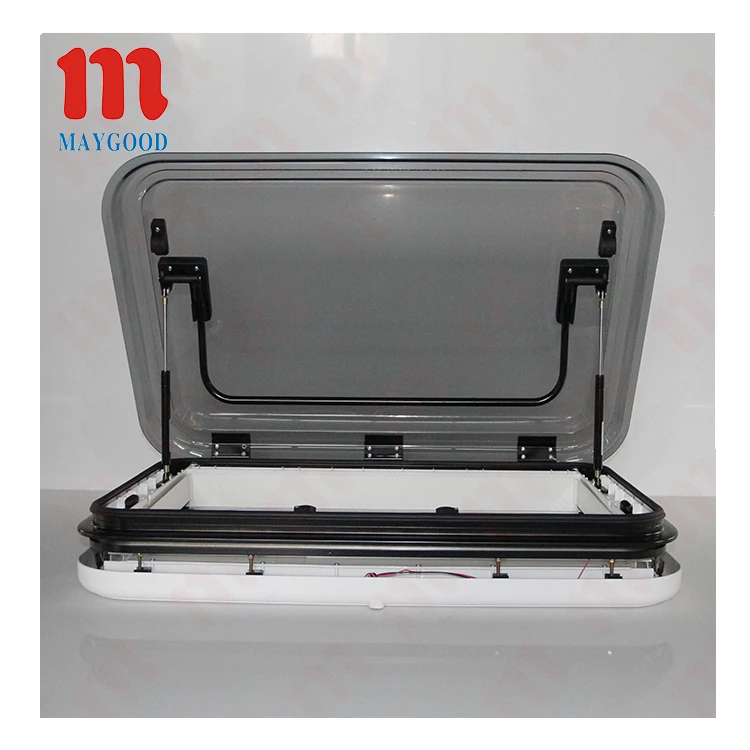 16SL 700*500MM Aluminum Alloy Frame Acrylic Glass Rv Camper Caravan Skylights With LED Lights