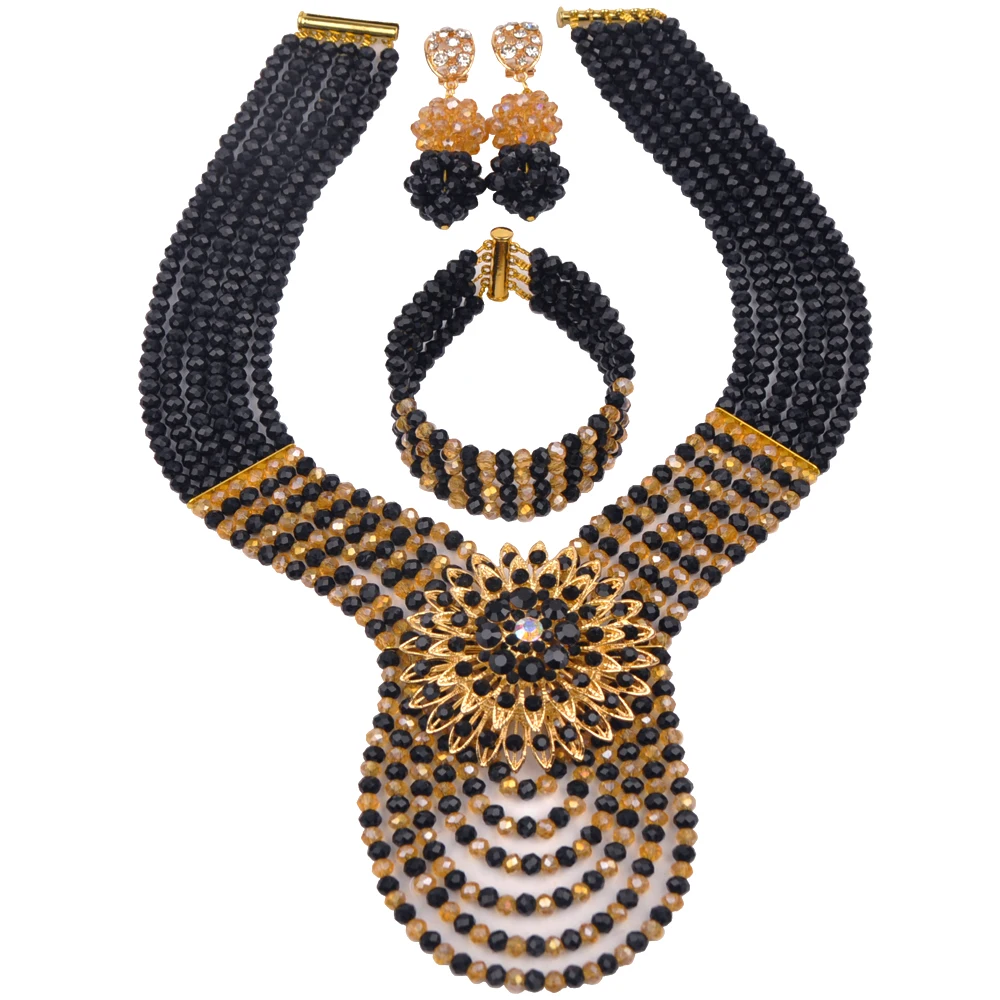 

Wedding Nigeria Jewellery Crystal Necklace Bridal jewellery collection Africa