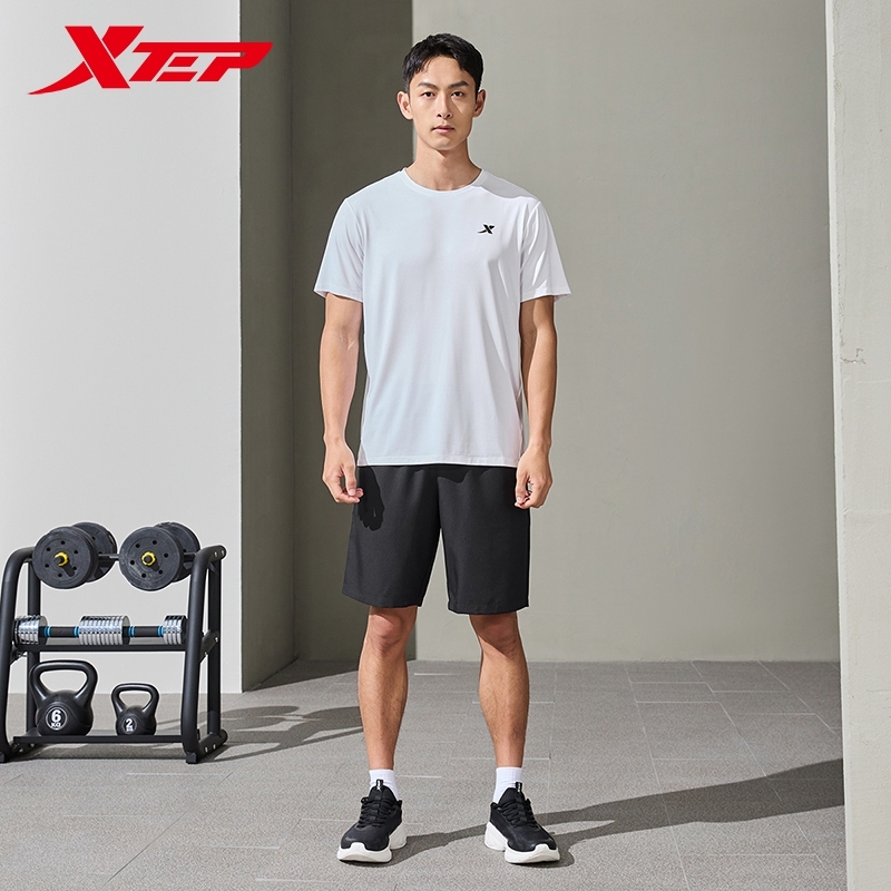  Xtep Short Sleeve Sports Suit For Men  Summer Sweat-Absorbing Men's Suit  Quick-Drying Outdoor Tops And Bottoms 876229A70176 