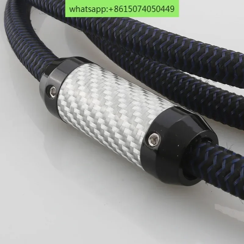 

Pure copper carbon fiber straight line ring audio cable sleeve power signal line speaker line splitter 11/19mm