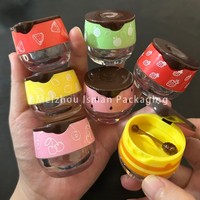 50Pcs kids honey shape lip scrub jar cute refillable lip balm container lip mask jars cosmetic sample packaging with stick 6g