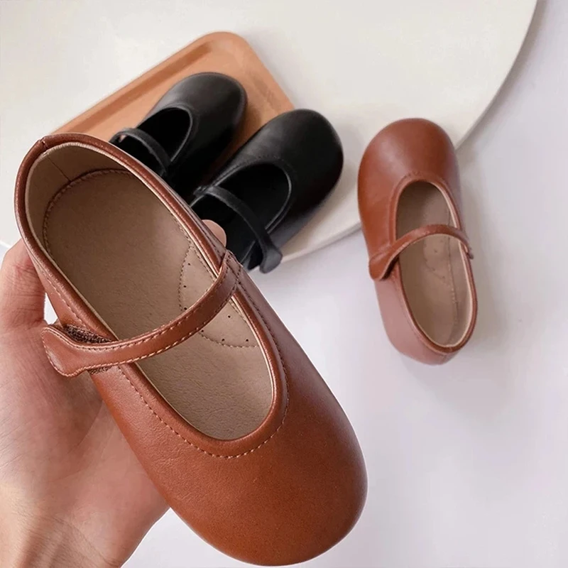 Girls Leather Shoes Kids Mary Jane Shoes 2024 Summer Children\'s Lolita Casual Flat Shoes for Wedding Princess Girls 2 To 8 Years