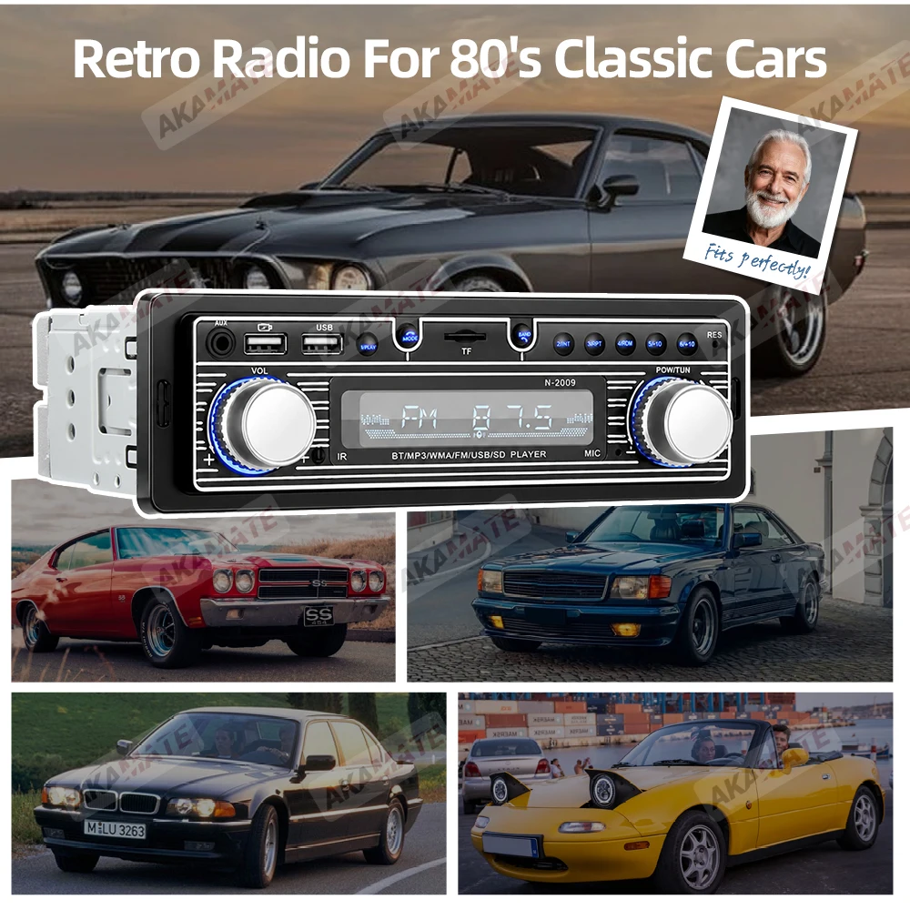 Autoradio für Mercedes Benz 1Din MP3 Multimedia Player Stereo Audio Unterstützung Telefon Aufladen Bluetooth EQ AUX USB FM Radio – Detail 25