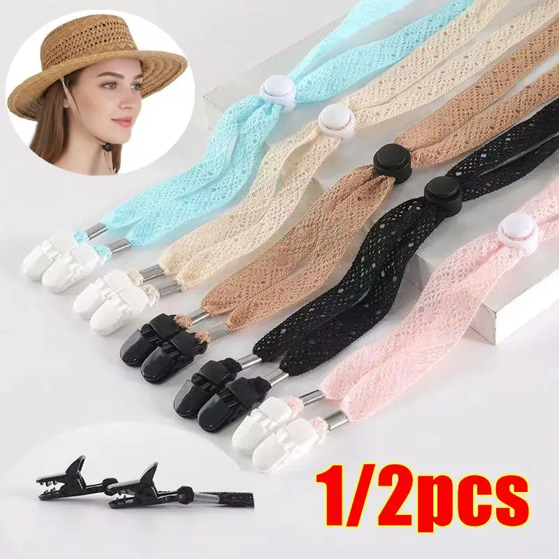 New Fashion Windproof Hat Strap Women Men Anti-drop Hat Chin Cord Straps Removable Adjustable Hat Windproof Rope Hat Retainer