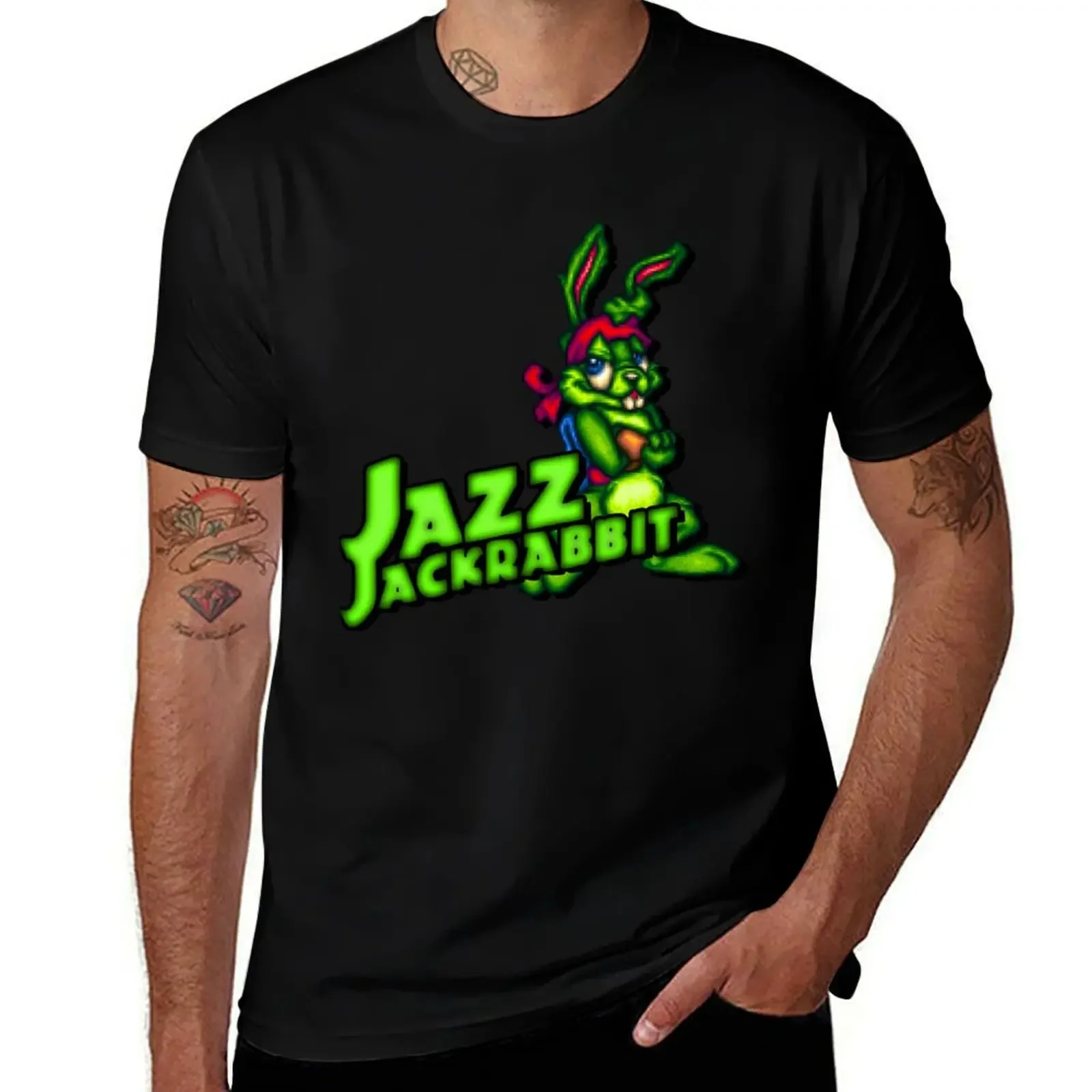 

Jazz Jackrabbit - Classic Sprite with Logo Essential T-Shirt cotton graphic tees for a boy mens graphic t-shirts big and tall