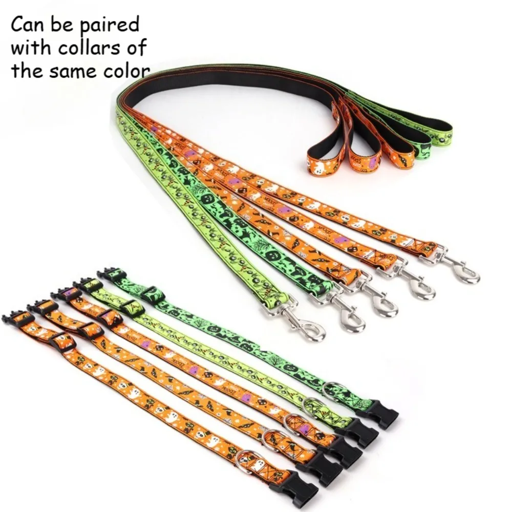 

Originality Halloween Dog Leash Pumpkin Monster Bat Ghost Pattern Party Cat and Dog Decoration Pet Accessories