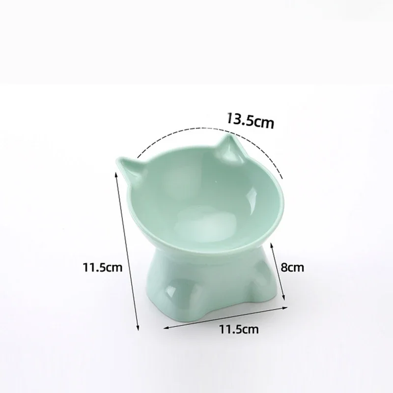 Protecting Cervical Vertebrae Cat Bowl with High Feet Pet Food Bowl Tilt High Bottom Neck Protector Pets Supplies