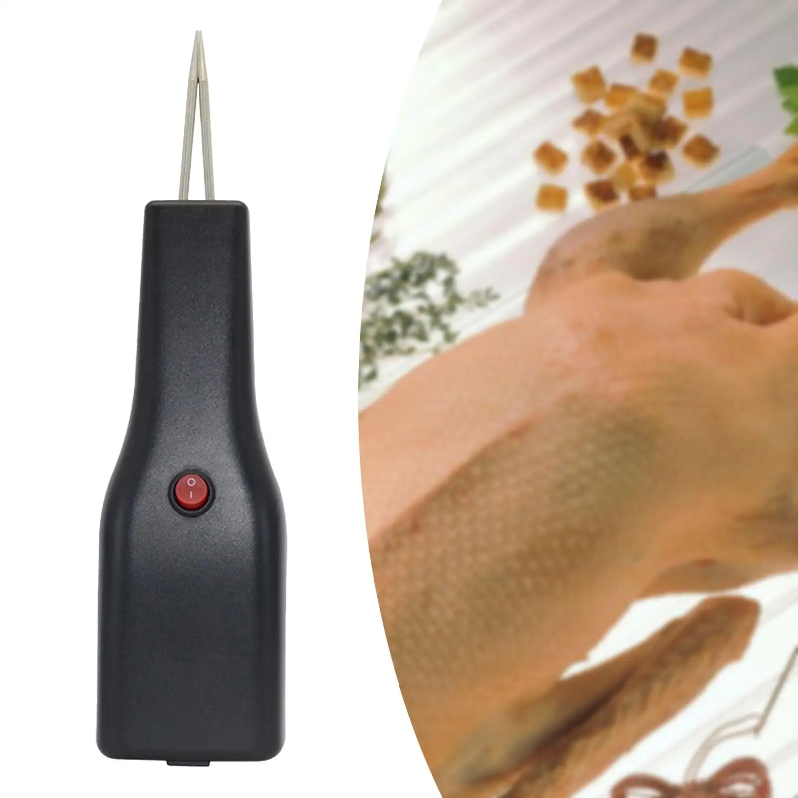 Electric Poultry Plucker Handheld Chicken Plucker Machine Short Hair Removal Machine for Turkey Plucking Goose Chicken Kitchen