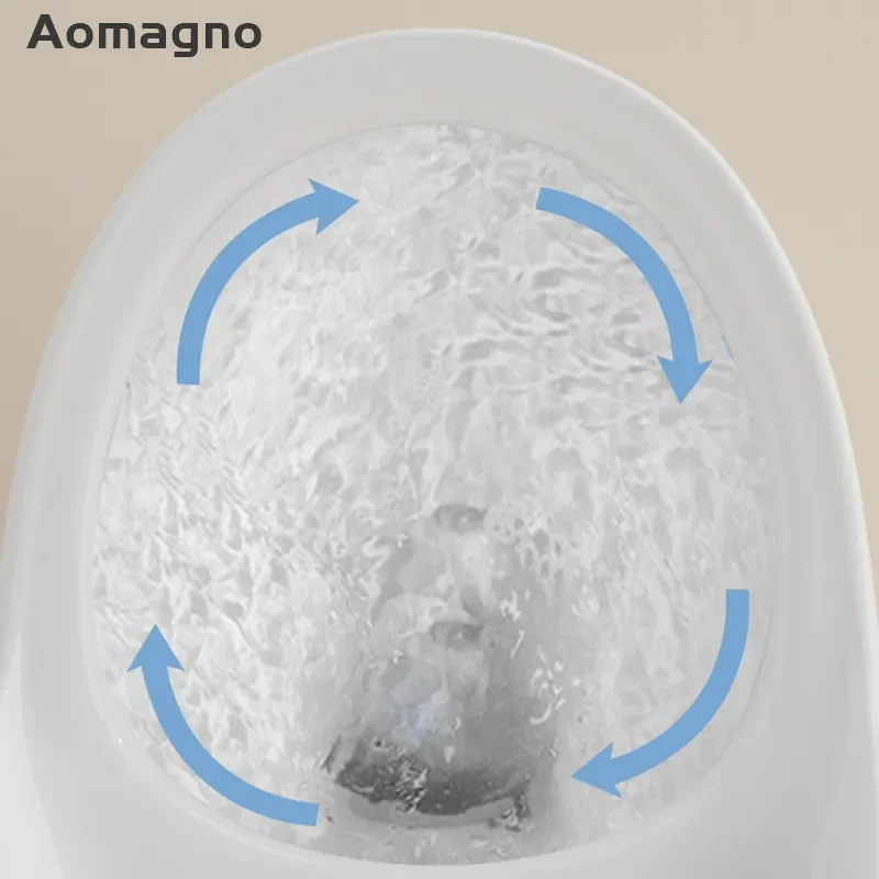 Aomagno Egg Shaped Bathroom Toilet Siphon Flush Creative Water Saving High Impact Deodorant