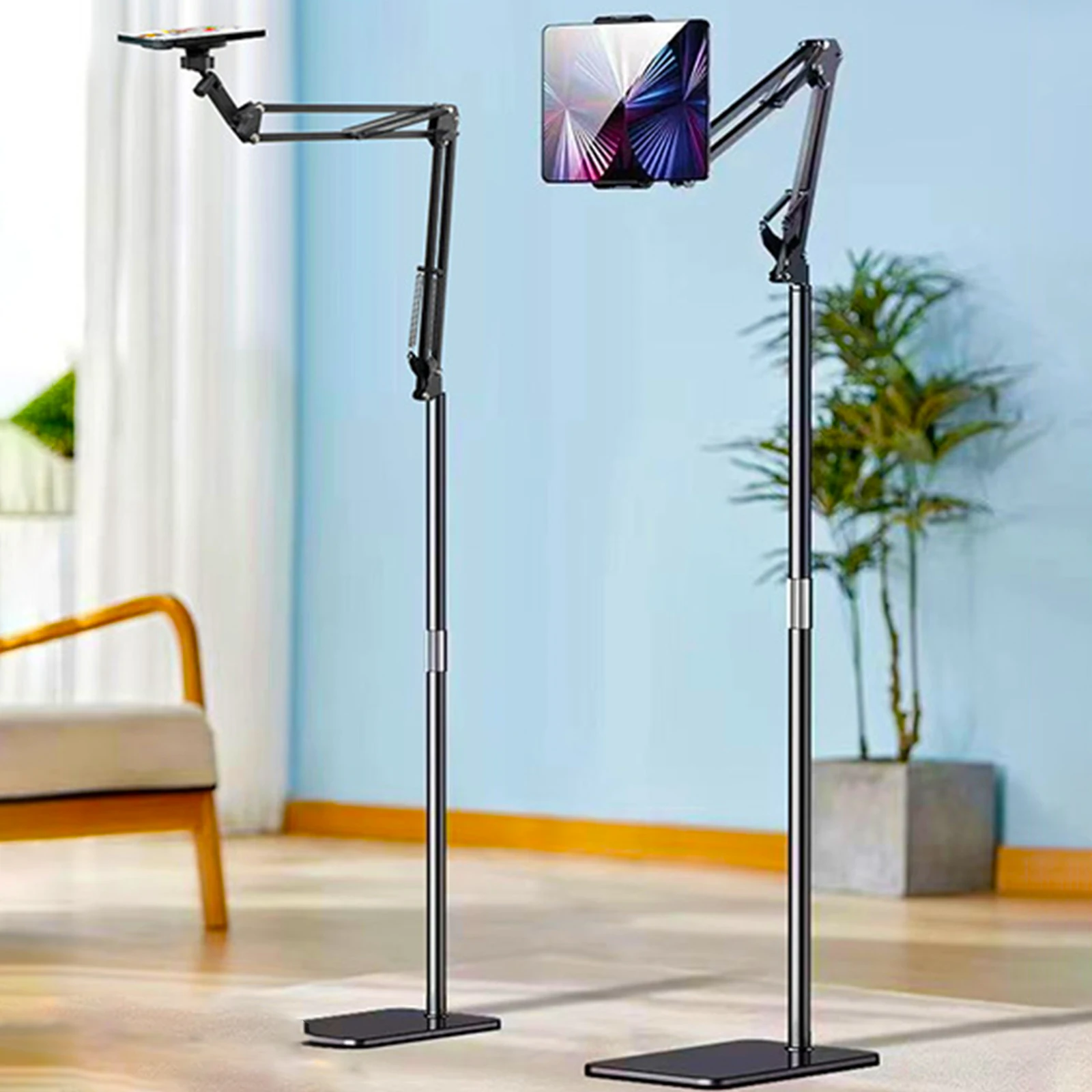 175CM Floor Universal Adjustable Tablet Bracket Stand Tablet Holder Mount Tablet Support for 4-12.9 inch Tablets Pad for Ipad