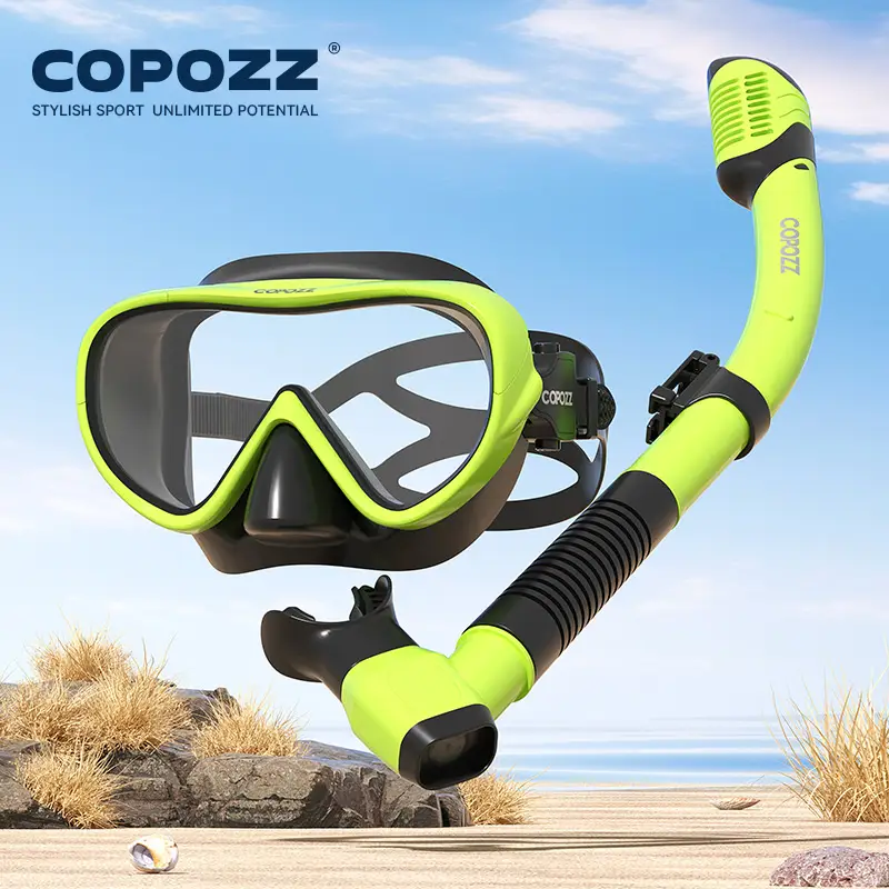 COPOZZ New Professional Snorkel Diving Mask Snorkels Goggles Glasses Diving Goggles Swimming Tube Set Snorkel Mask Adult Unisex - Image 9