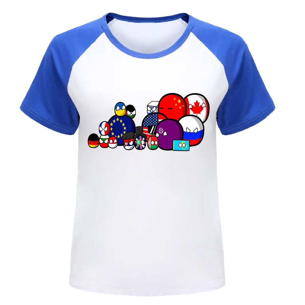 Countryball Polandballs Kids Clothes for Girls Children's T-shirt Girl Outfits Girls' Summer Clothes T-shirts for Boys Tees