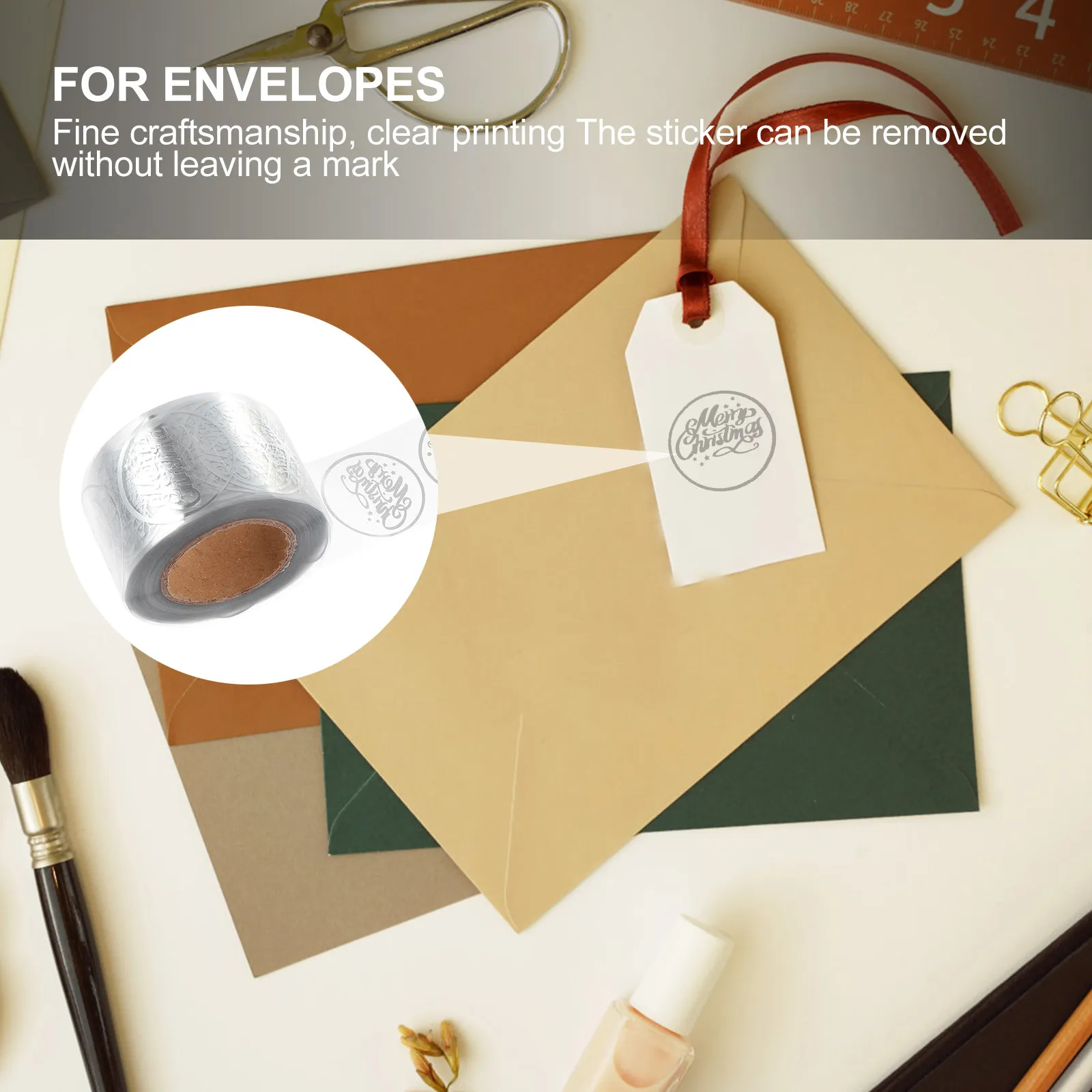 

1 Roll Snowflake Decorative Stickers Christmas DIY Stickers for Laptop Car Phone Festival Gift Kids Xmas Themed Decals