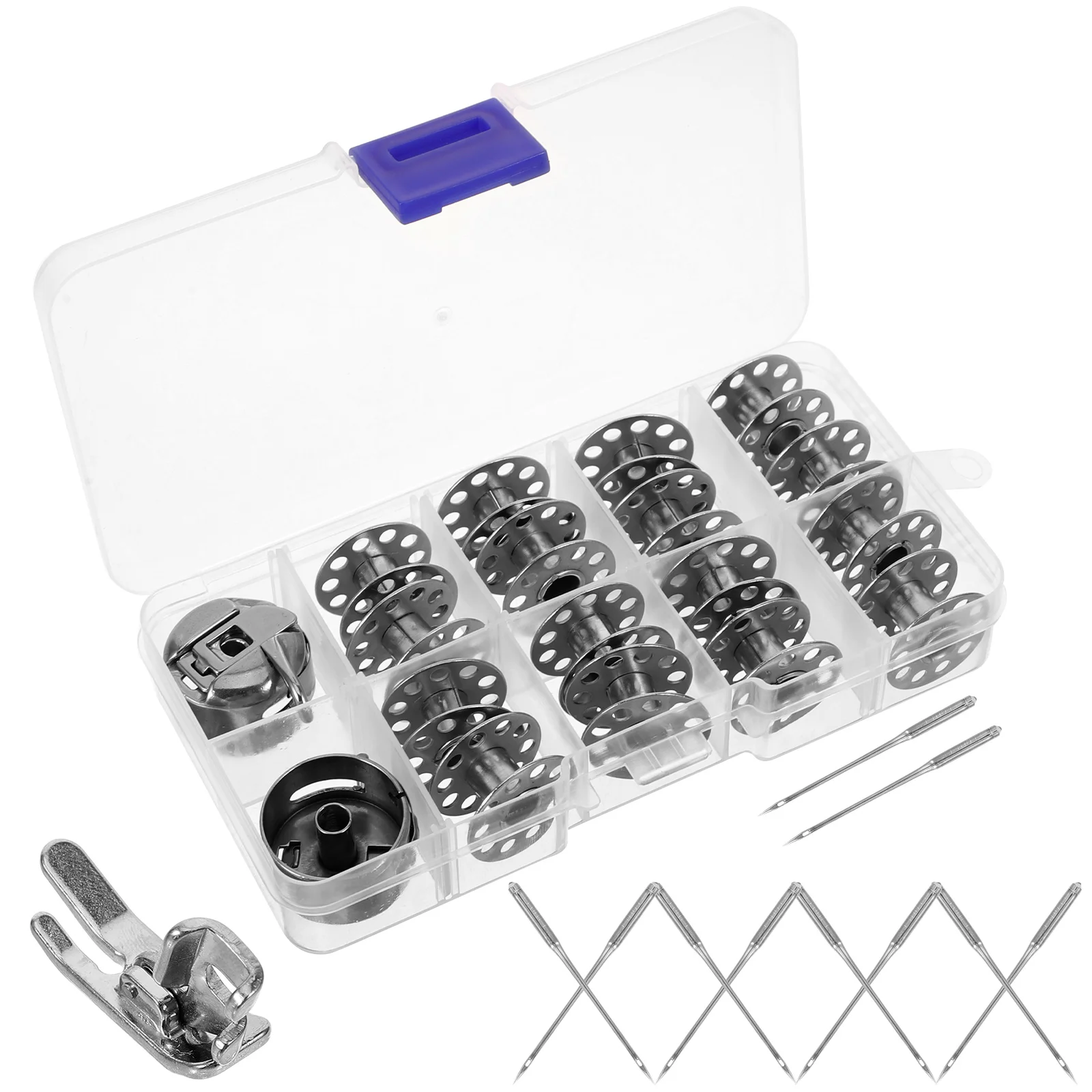 

3 s Machine Bobbin Case Accessories Smooth Metal Practical Durable Storage Sewing Machine Supplies Space Saving