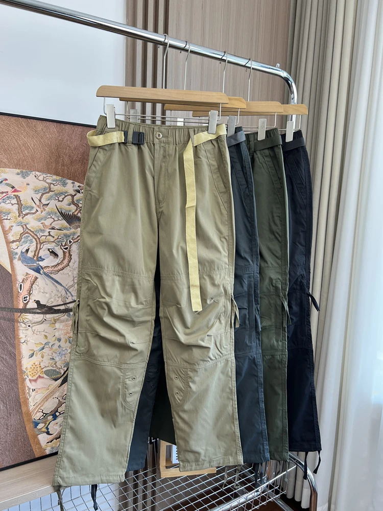 Qui Dry Breathable Outdoor Men's Work Pants Casual Trousers Couple Sle Autumn Faion Straight Leg mid Waist Waist