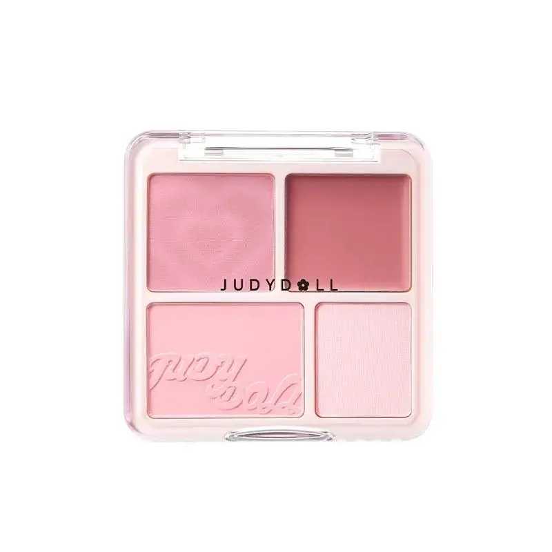 Judydoll 4 Color Powder Blush Cream Clay Highlight Palette Matte Expanding Color Highlight Brightening  Face Makeup