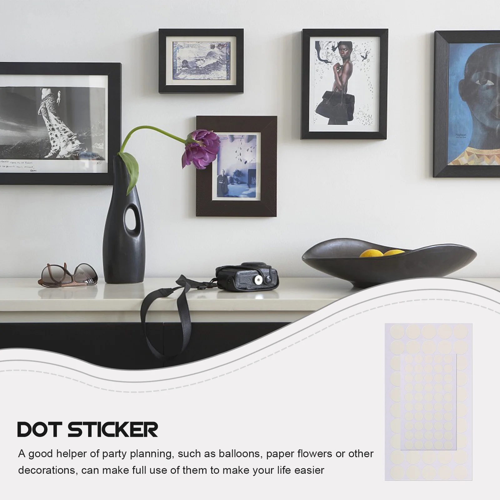 200 قطعة ملصق نقطة مزدوج الجوانب واضح لاصق نقاط أكريليك مستديرة للملصقات بالونات جدار تصاعد لا أثر حل لزجة