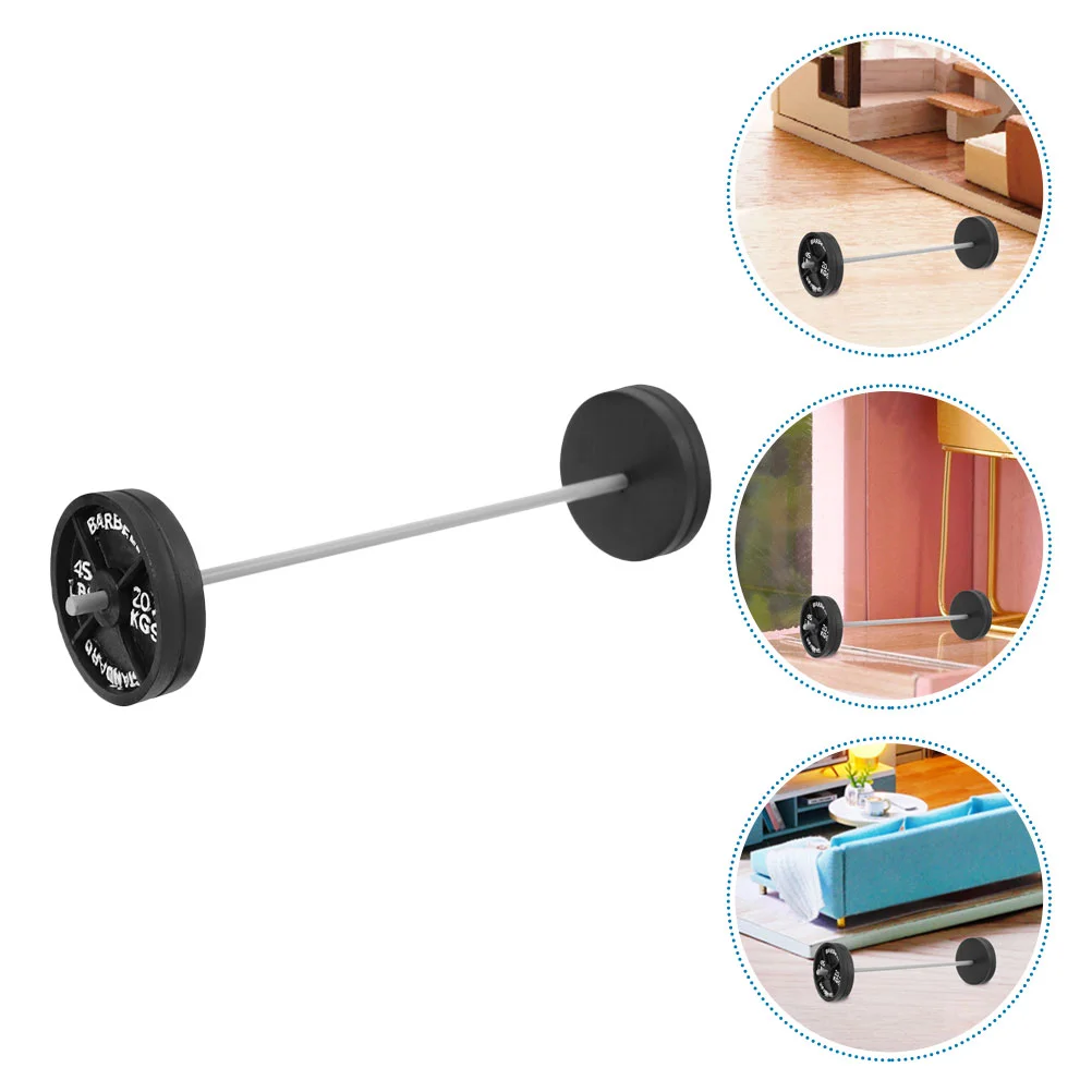 

Dollhouse Fitness Equipment Miniature Dumbbell Mini Barbell Prop Simulation Fitness Equipment Model