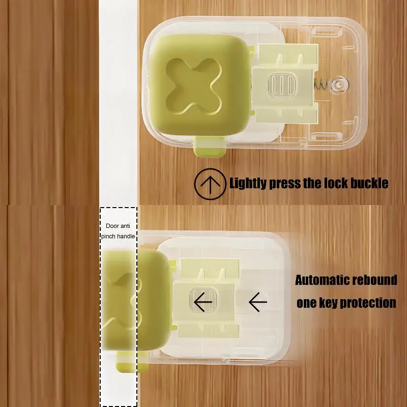 

Dual Safety Door Stoppers For Babies No Drill Silicone Anti-Pinch Guard Childproof Door Holder Prevent Finger Injury Home Safety