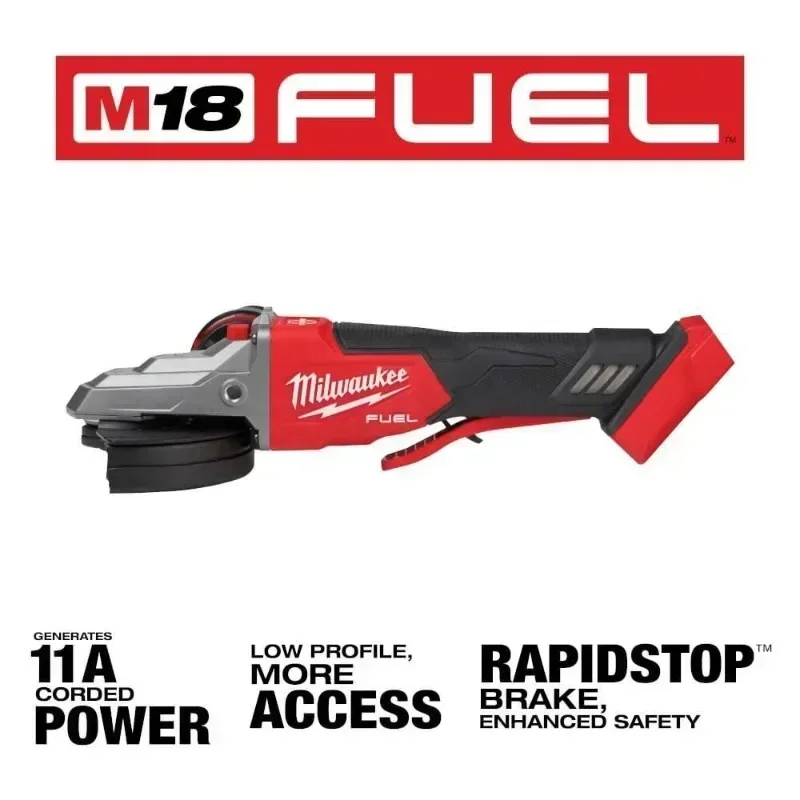 Milwaukee M18 FSAGF125XPDB/2886 Angle Grinder M18 FUEL™ 125MM Flathead Braking Grinder Paddle Switch No-Lock 18V Power Tools