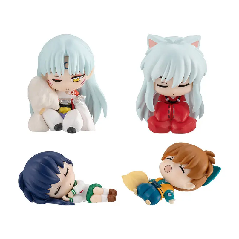 Bandai Inuyasha Sleeping Squad Gashapon Mini Sesshomaru Kagome Higurashi Shippo  Collectible Figure Desktop Decor Anime Fans view 2