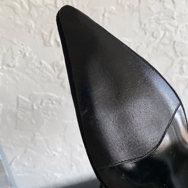 Eilyken حزام الموضة مشبك أسافين عالية الكعب امرأة حذاء برقبة للركبة أسلوب فاسق أشار تو فستان الحفلات أحذية نسائية