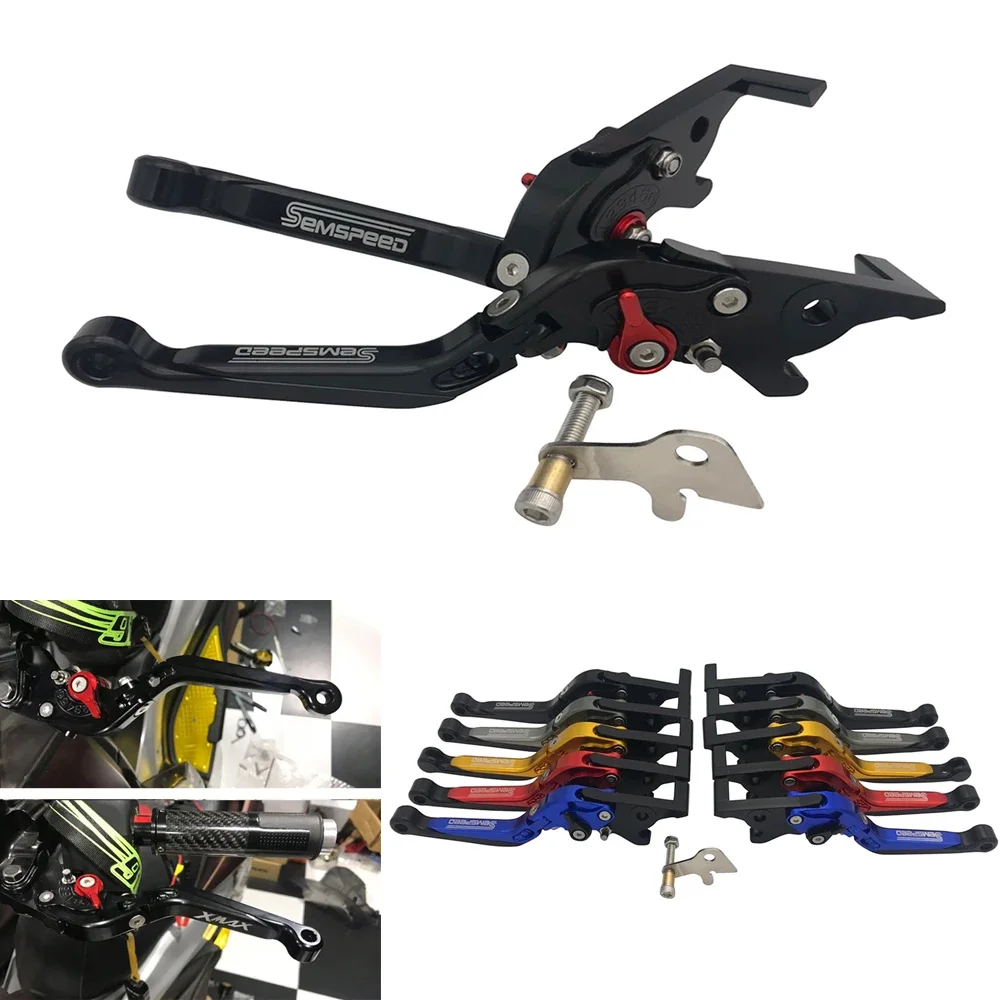 ‌SEMSPEED For Yamaha XMAX300 XMAX250 2015-2020 CNC Brake Levers W/Parking Function Multi-Angle Adjustment Motorcycle Accessories